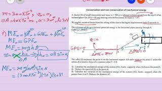 Unit 1: Energy - Chapter 1:  Mechanical  Energy - Solved exercise