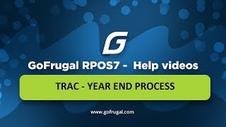 GoFrugal RPOS7 - TRAC Year End Process