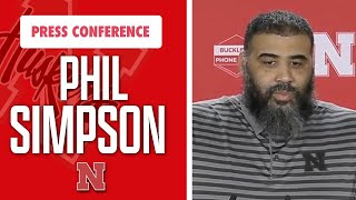 Nebraska Football OLB Coach Phil Simpson meets with the media on Wednesday I HuskerOnline I GBR