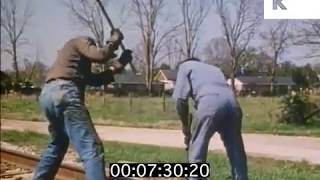 1960s, 1970s Rural South USA, African American Men Work on Railway Line | Kinolibrary