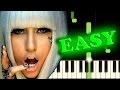 LADY GAGA - POKER FACE - Easy Piano Tutorial