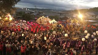 播州福崎　二之宮神社秋祭り13台サラバ練り2018.10