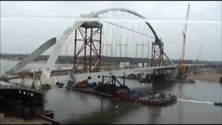 Nijmegen Bridge, removing the pontoon