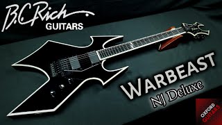 B.C. Rich Warbeast NJ Deluxe 2009 Onyx Neck-Through Floyd Rose EMG 81 85 4K guitar close up video