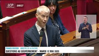 Question d'Elsa Faucillon à Franck Riester, année blanche et intermittents invisibles - 12 mai 2020