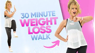 30 Minute Weight Loss Walking Workout【Cardio + walk + Fun】