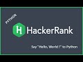 HackerRank | Say 