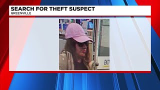 Suspect wanted for credit card theft, Greenville police say