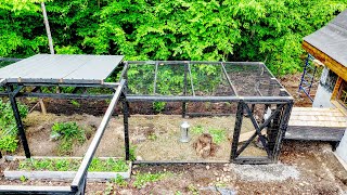 Building a Chicken Run with a Breezeway to a Stone Henhouse (coop)