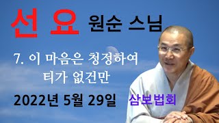 [대한불교삼보회] 선요 / 원순 스님 / 2022년 5월 29일