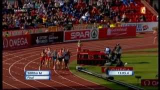 Mo Farah : les derniers 400m du 5000 m des Championnats d'Europe par équipe