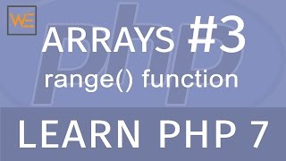 Learn PHP 7 - Arrays #3 - range() function