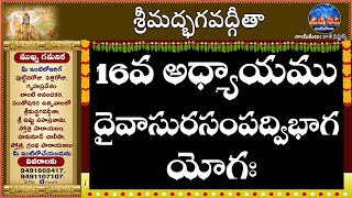 #BhagavadGita#16thChapter #శ్రీమద్భగవద్గీత#16వఅధ్యాయము#dyvasurasampadvibhagayoga #Srimadbhagavadgita