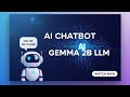 AI Chatbot with Gemma 2B & Streamlit in Python 🔥 | Build Your Own LLM App!