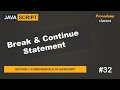 #32 Break & Continue Statement | Fundamentals of JavaScript | A Complete JavaScript Course