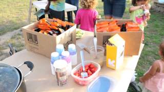 The Buffet Table at the August Potluck at Whitelock Farm