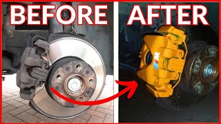 BRAKE CALIPUR PAINTING - RUST CLEANING - BMW X1