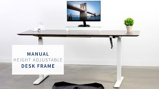 DESK-V101MW Crank Height Adjustable Desk Frame by VIVO