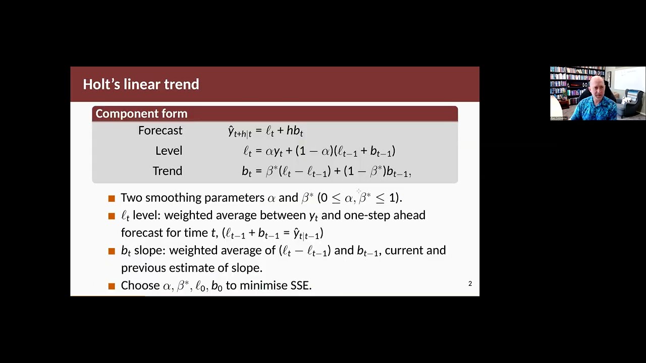 Forecasting Principles & Practice: 8.2 Methods With Trend - YouTube