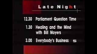 ABC TV - Late Night Programme Schedule (1/5/1996)