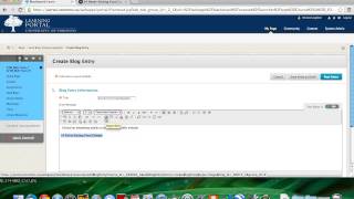 Adding a hyperlink to a blog entry in Blackboard