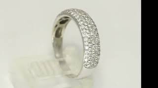 Diamond Anniversary Wedding Band Ring 1.08CT G-H Color 14K WG 5.6MM Size 9 - 33348