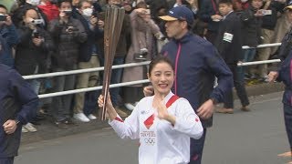 聖火リレー本番へGO! 石原さん参加しリハーサル