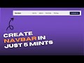 Create a Navigation Bar in HTML & CSS for Beginners | In just 5 minutes