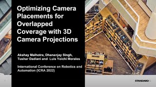 ICRA 2022: Optimizing Camera Placement for Overlapped Coverage with 3D Camera Projections