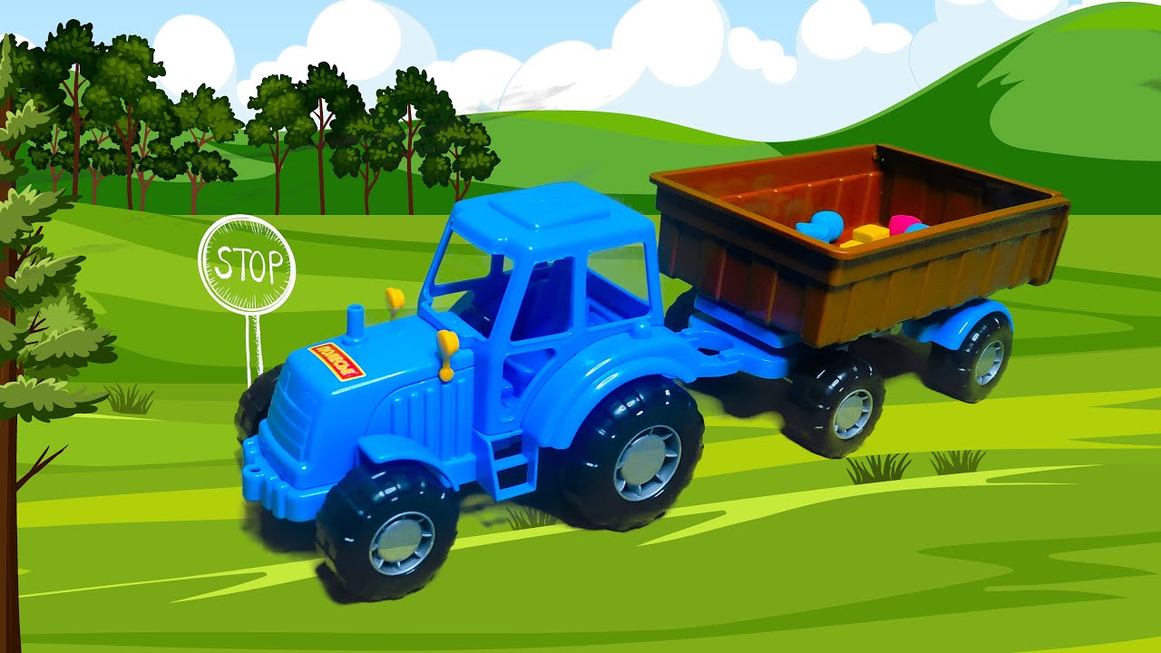 Песня тракторы овощи. Синий трактор почтальон.