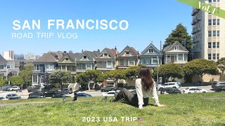 [USA road trip] #1 アメリカ横断スタート🚗🇺🇸！サンフランシスコでフルハウス撮影地巡り！| Painted Ladies | Golden Gate Bridge