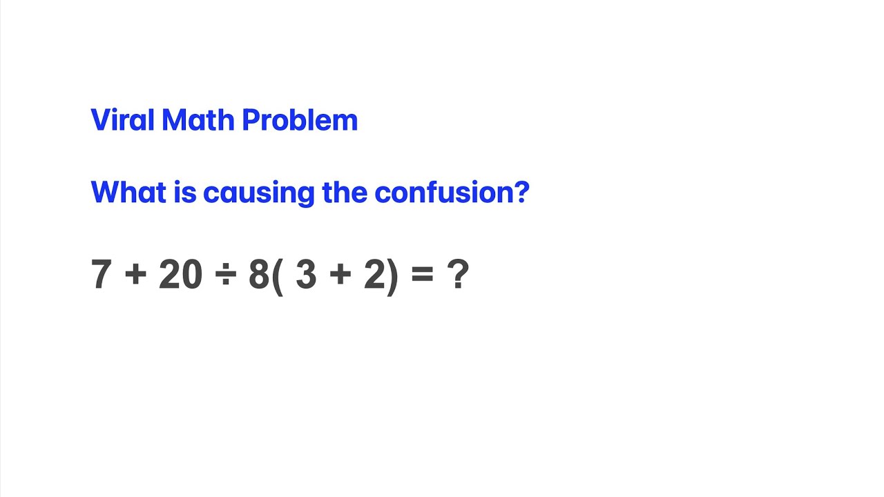 Viral Math Problem | Order Of Operations - YouTube