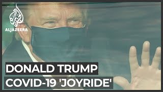 COVID-hit Trump back in hospital after drive to greet supporters