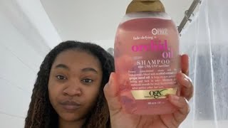 LAZY NATURAL WASHDAY OGX ORCHID OIL SHAMPOO AND CONDITIONER