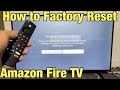 Amazon Fire TV: How to Factory Reset back to factory default