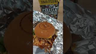 Trying Chicken Cheese Volcano Burger from Pizza Burg #shorts #try #trending #dhaka #mekeba #jain