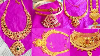 Lalitha Jewellers Latest Gold Necklaces Designs | న్యూ గోల్డ్ డిజైనర్ బ్రైడల్ Necklaces