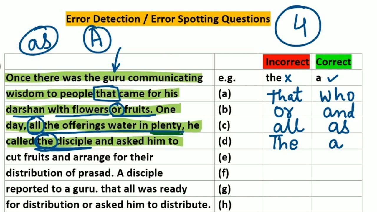 Error Detection And Correction In English Pdf At Charlotte Colon Blog