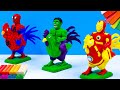 How to make chicken man mod superhero Hulk, Ironman and Spider-man, Captain America with Clay