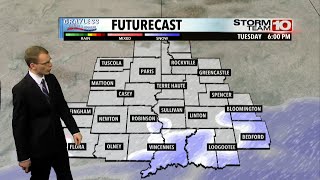 Clouds moving in ahead of wintry weather