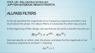 ADSP - 09 Allpass Filters - 02 Allpass Filters