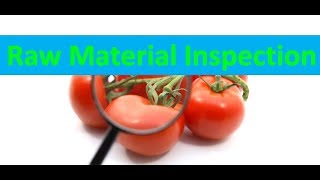 Raw Material Inspection