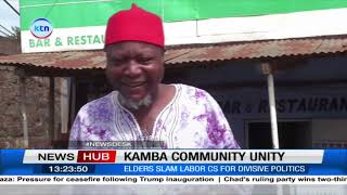 Kamba community unity: Elders slam labor CS Alfred Mutua for allegedly playing divisive politics