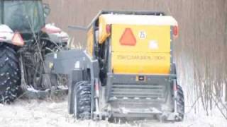 BioBaler zbior wierzby energetycznej Olsztyn-Dorotowo 19.01.2010.wmv