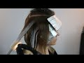 balayage painting with babylights