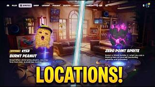 How to Find Rare Sprites in Fortnite! (Zero Point & Burnt Peanut Sprite Locations)