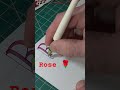 How to write ✍️#rose #name  #calligraphy #shorts