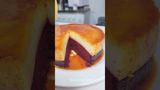 Receta de Chocoflan Red Velvet - Cómo hacer chocoflan Red Velvet tortaquesillo, torta imposible