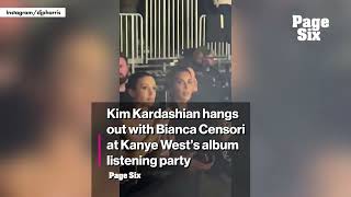 Kim Kardashian supports Kanye West at ‘Vultures’ show alongside rapper’s new wife, Bianca Censori