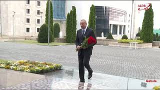 President Ilham Aliyev arrived in Gabala district